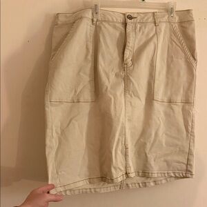 Elegant Beige Women's Pencil Skirt